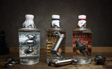 A New Gin Infused With Vintage Harley Davidson Parts